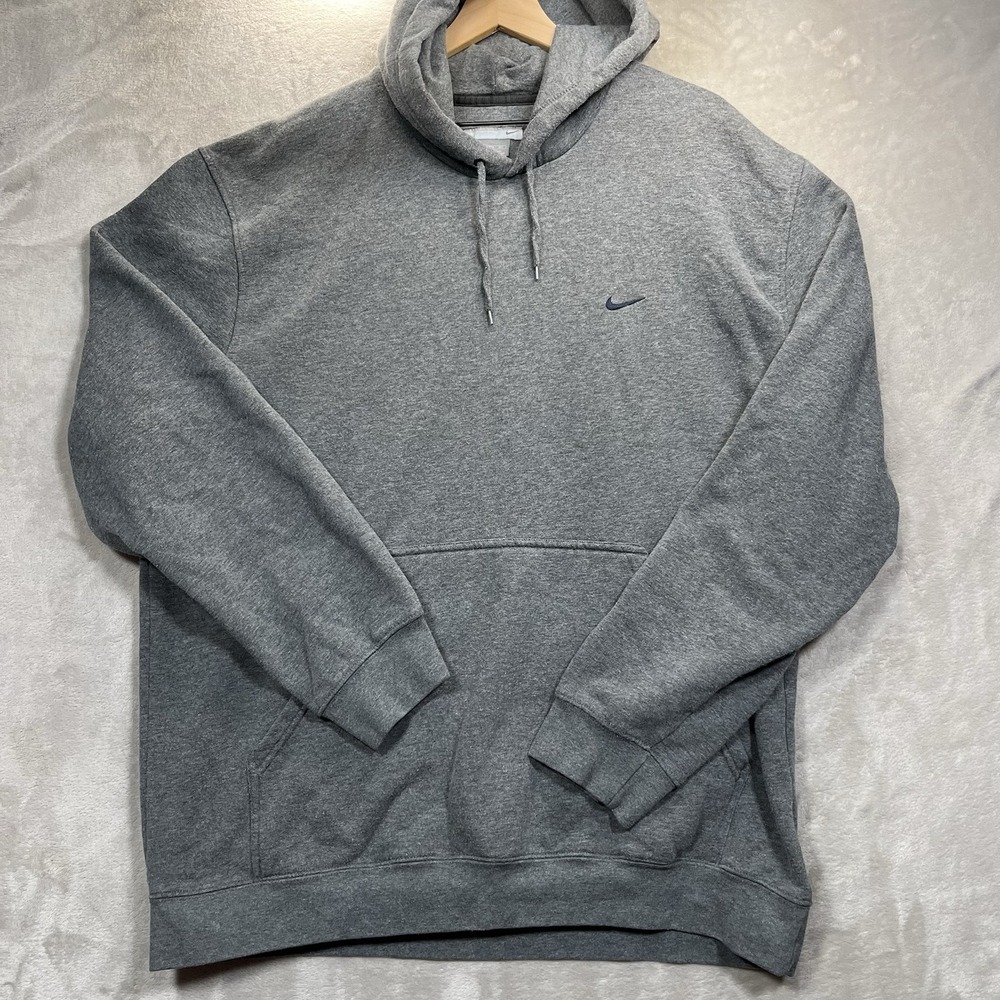 Vintage Y2K Nike Mini Swoosh Gray 2XL Hoodie Sweatshirt
